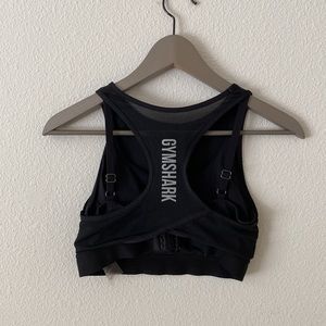 Gymshark racerback sports bra mesh size small black sporty athletic